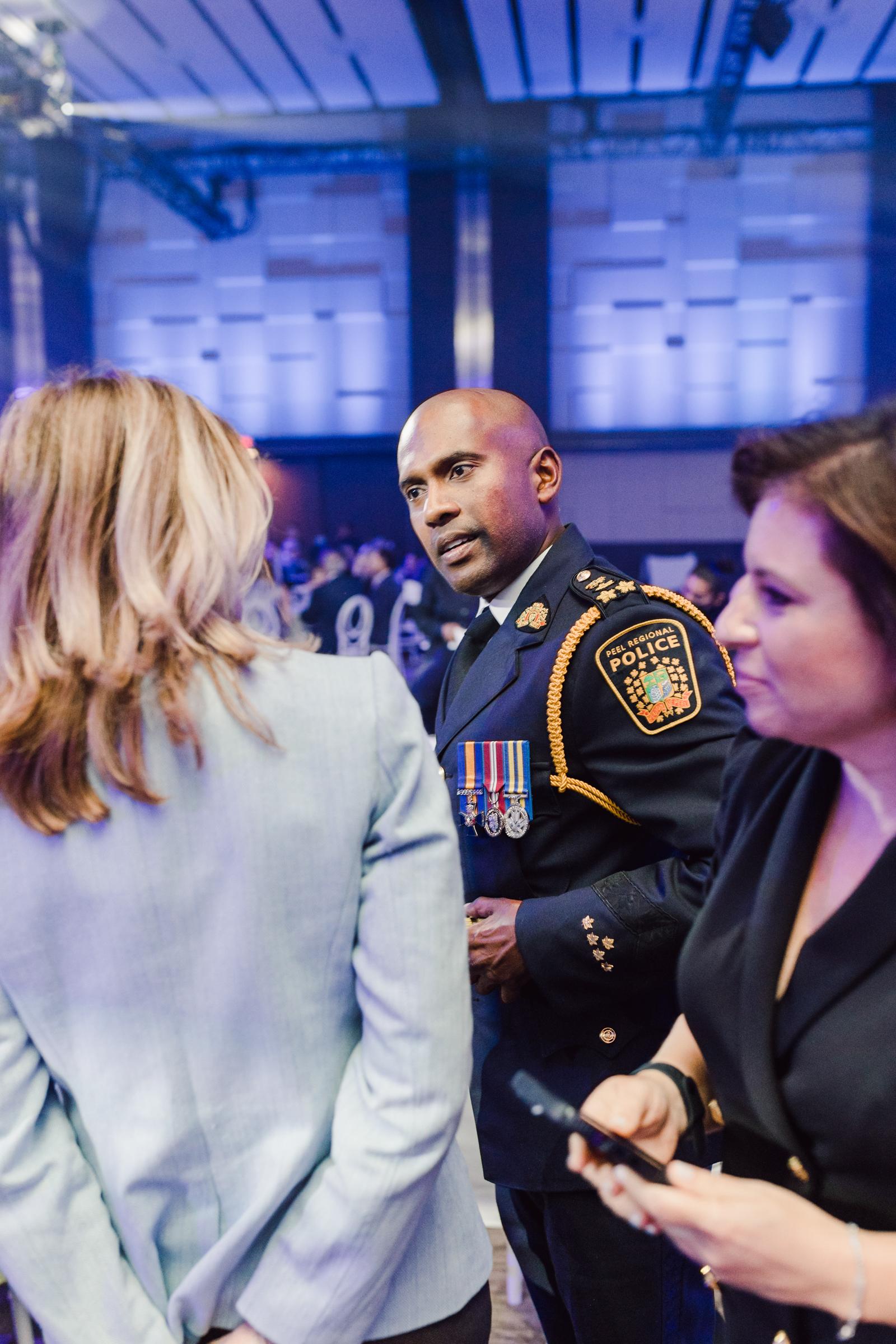 police officer, woman, event