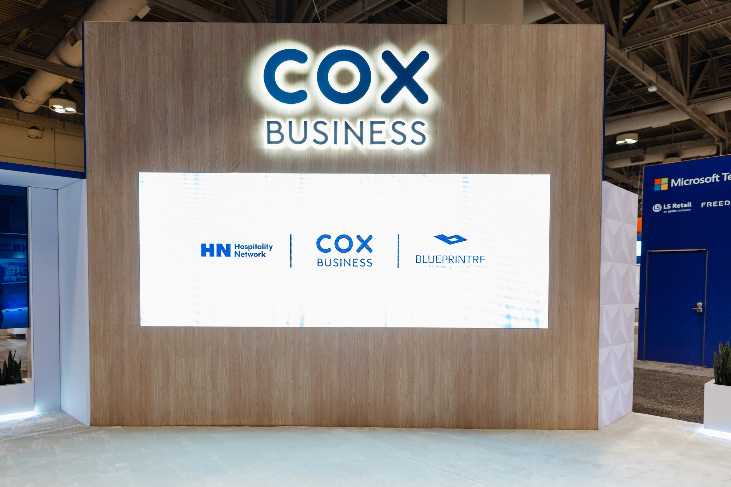 Cox business booth at the Toronto trade show.