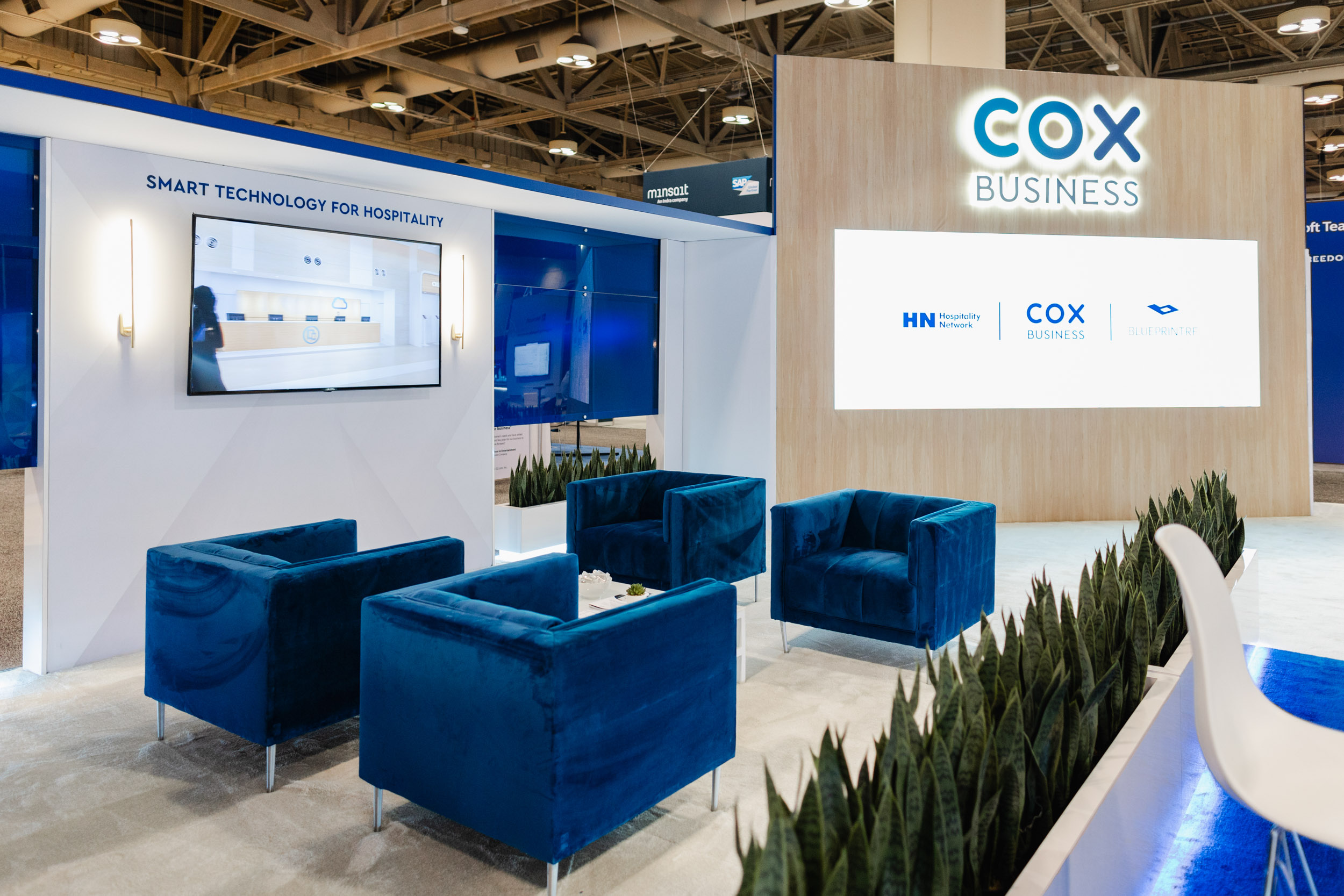 Cox business booth at the trade show expo.