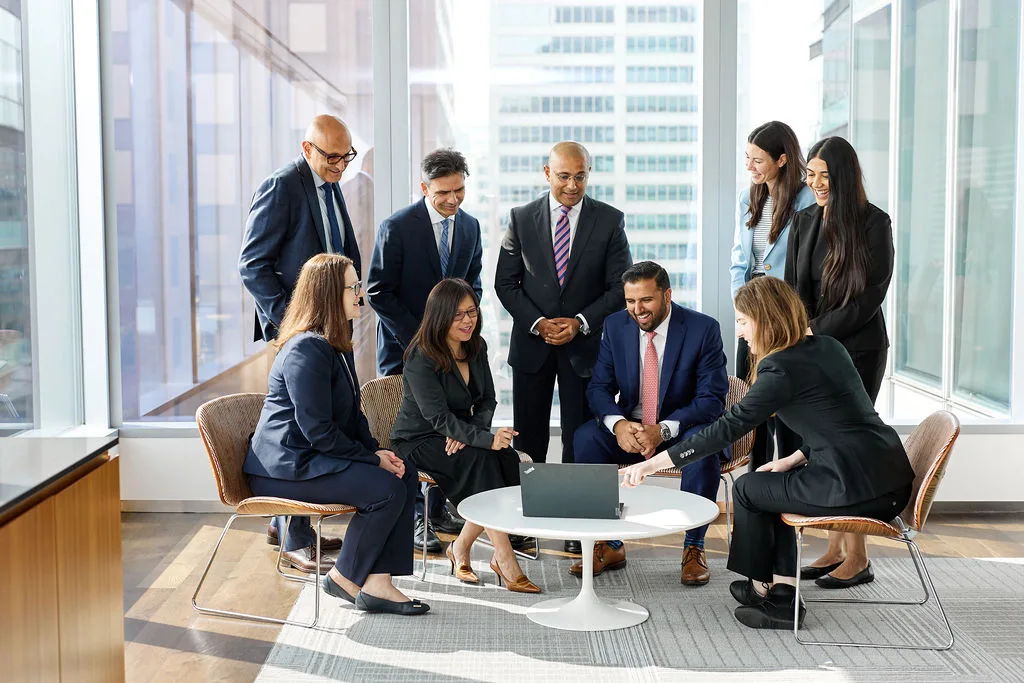Business people, table.