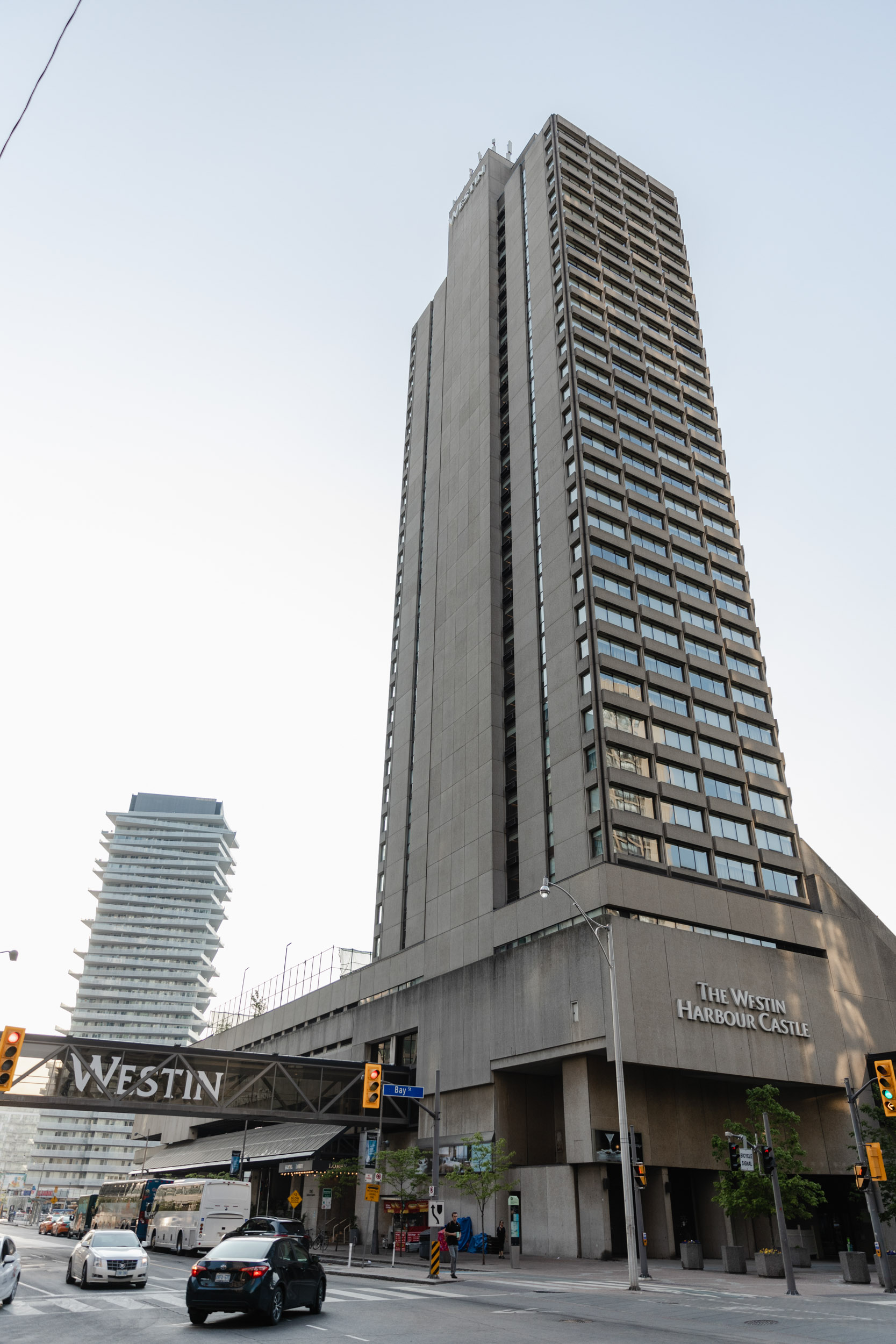 A conference venue showcasing a prominent Westin Toronto building, expertly captured in photography.