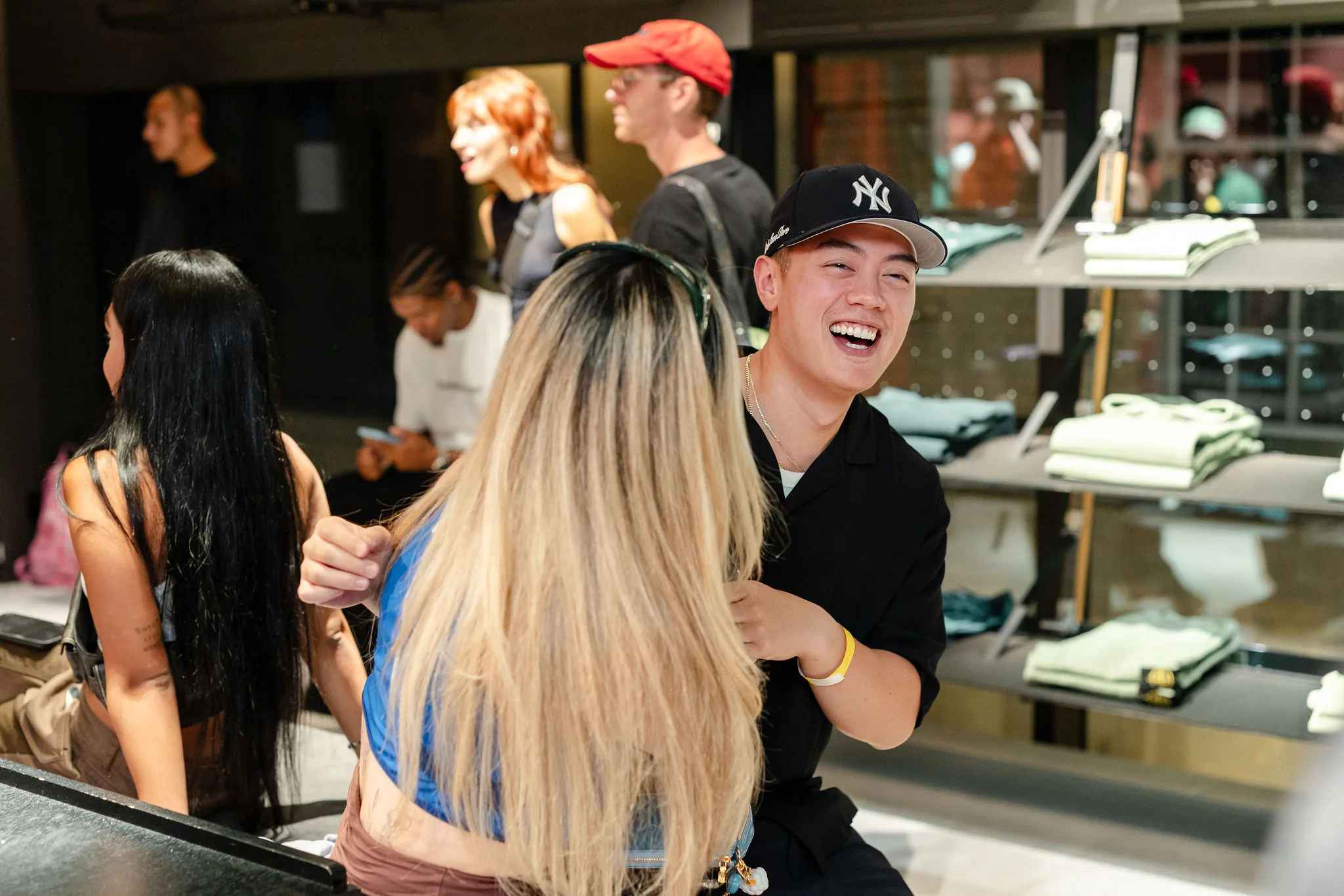 Store, laughing