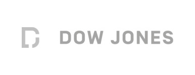 Dow jones logo captured in a corporate photography style against a clean white background.