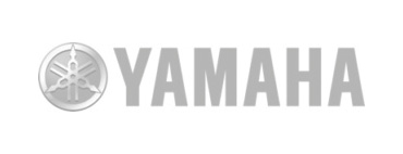 Yamaha logo on a white background captured in corporate photography.