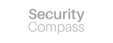 Security compass logo on a white background for corporate photography.