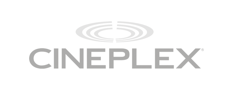 Cinemaplex logo on a corporate gray background.