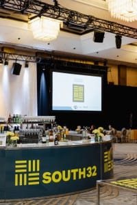 A bar in a conference room for event photography.