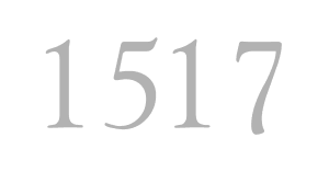 The digits "1517" are displayed in a light gray serif font on a white background, reminiscent of polished corporate photography.